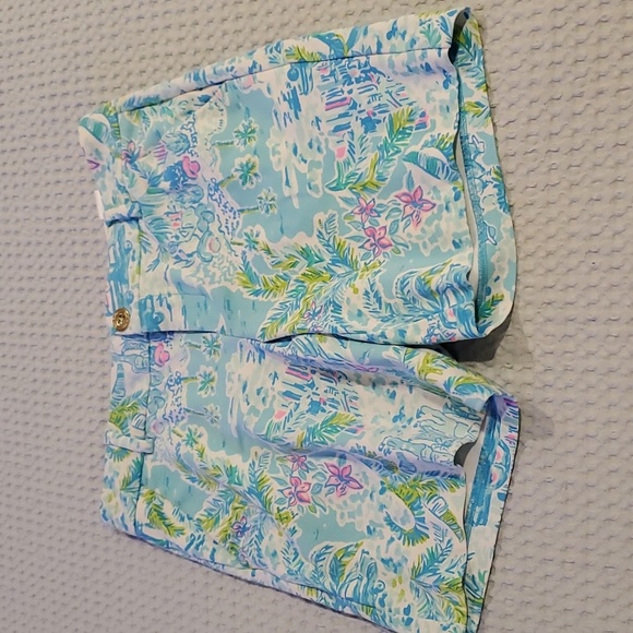 Lilly Pulitzer Sri Lanka Knit Shorts What a Lovely Place (001451) Size 0 - Picture 1 of 6